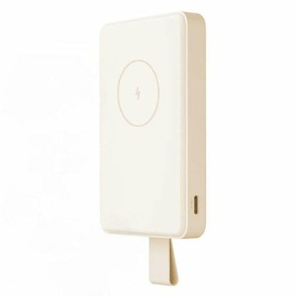 Detail van de Xiaomi Powerbank BHR9074GL in bruin met USB-C aansluiting.
